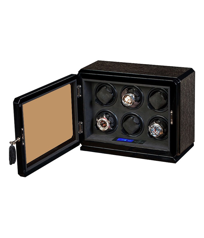 Часовая шкатулка для подзавода 6-и часов Aubolex Phantom 6W