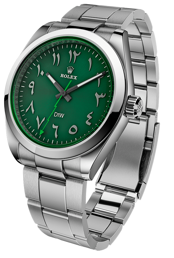 Rolex DiW Oyster Milgauss Steel & Dial Green CUSTOM