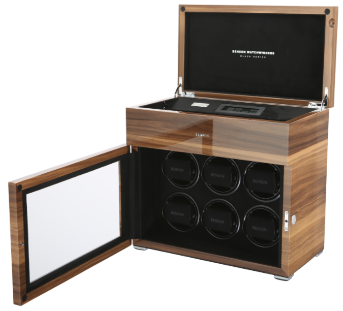 Часовая шкатулка для подзавода 6-и часов Benson Limited Edition Black Series Brown 6.16.WA
