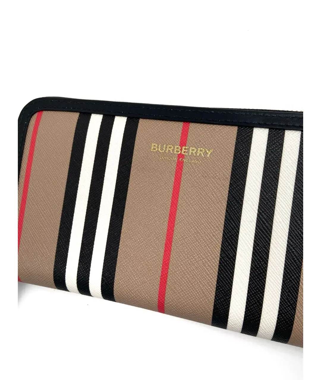 Кошелек Burberry Beige Canvas Leather