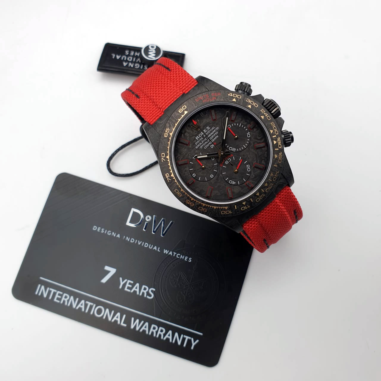 Rolex DiW Daytona Carbon Red Edition UP Unique Piece CUSTOM