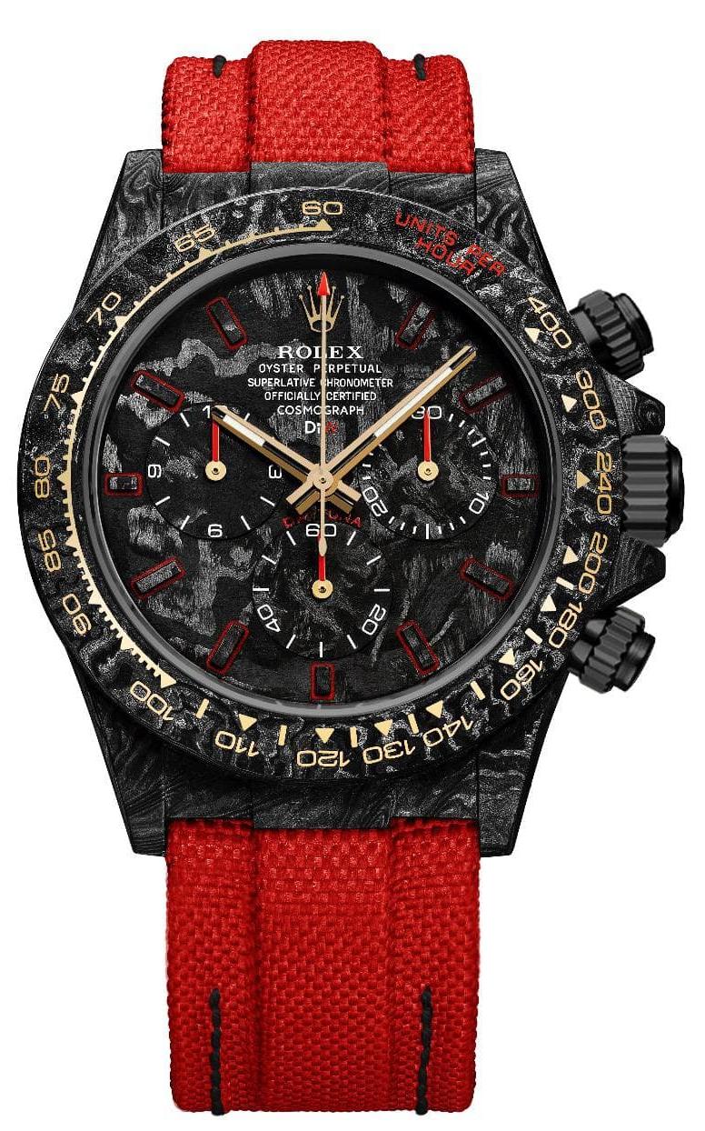 Rolex DiW Daytona Carbon Red Edition UP Unique Piece CUSTOM
