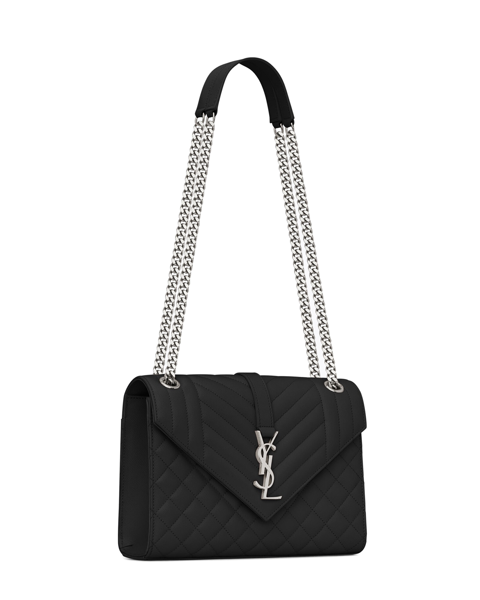 Сумка Saint Laurent Envelope Medium In Quilted Grain De Poudre Embossed Leather