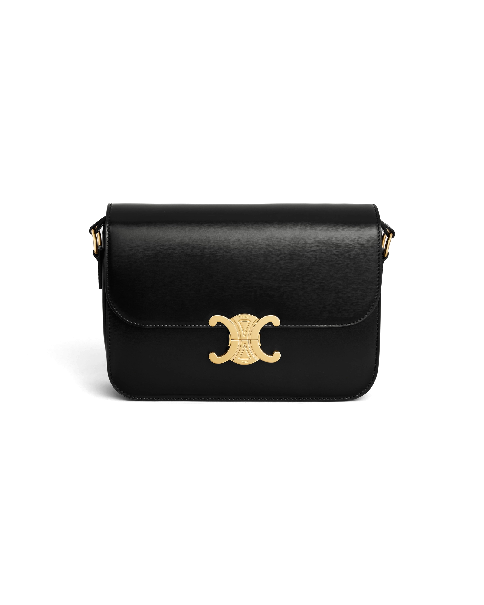 Сумка Celine Teen Triomphe Bag In Shiny Calfskin Black 187363BF4.38NO