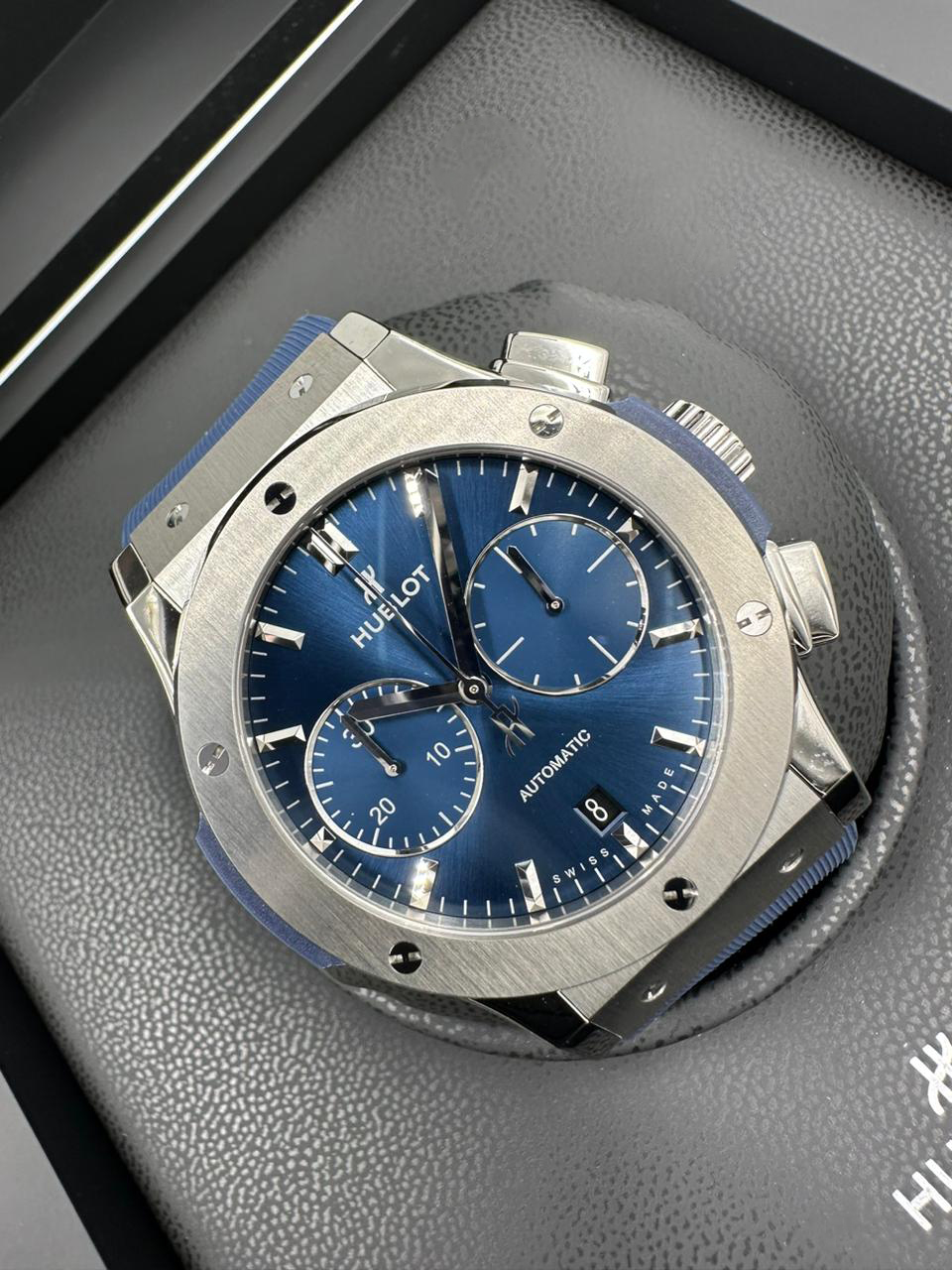 Hublot Classic Fusion Chronograph Titanium Blue 45 mm 521.NX.7170.RX
