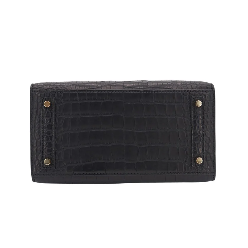 Сумка Hermes Birkin 20 Noir Alligator Matte GHW
