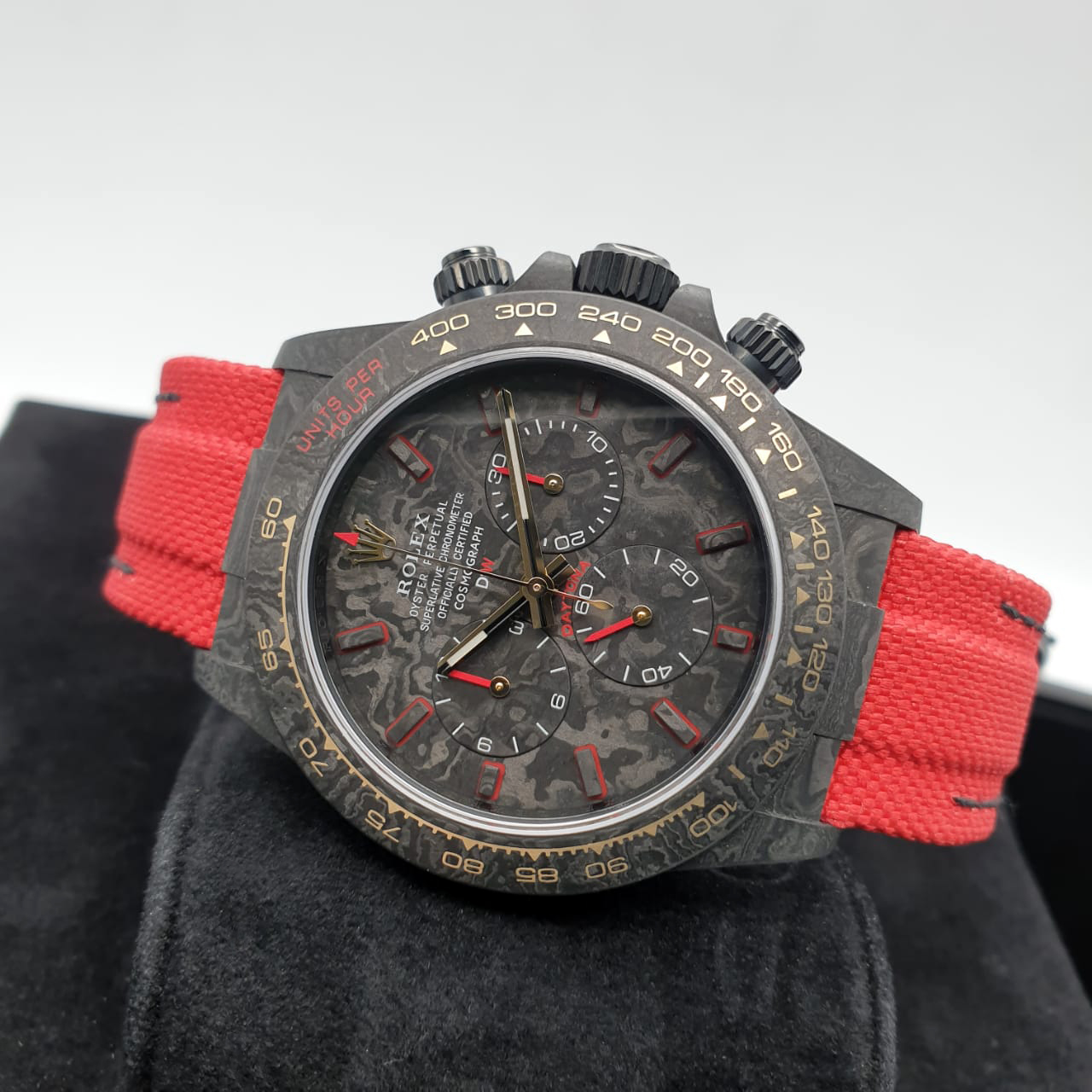 Rolex DiW Daytona Carbon Red Edition UP Unique Piece CUSTOM