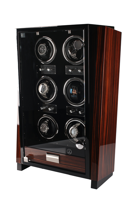 Часовая шкатулка для подзавода на 6 часов Brown Wood