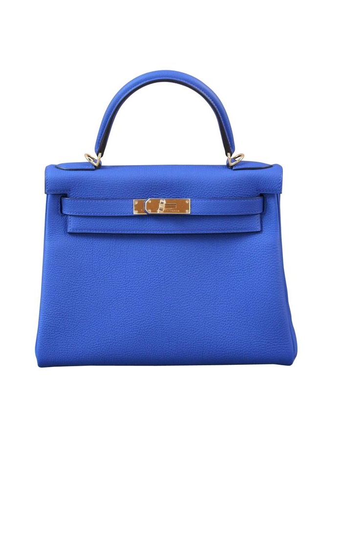 Сумка Hermes Kelly 28 Bleu France Togo GHW