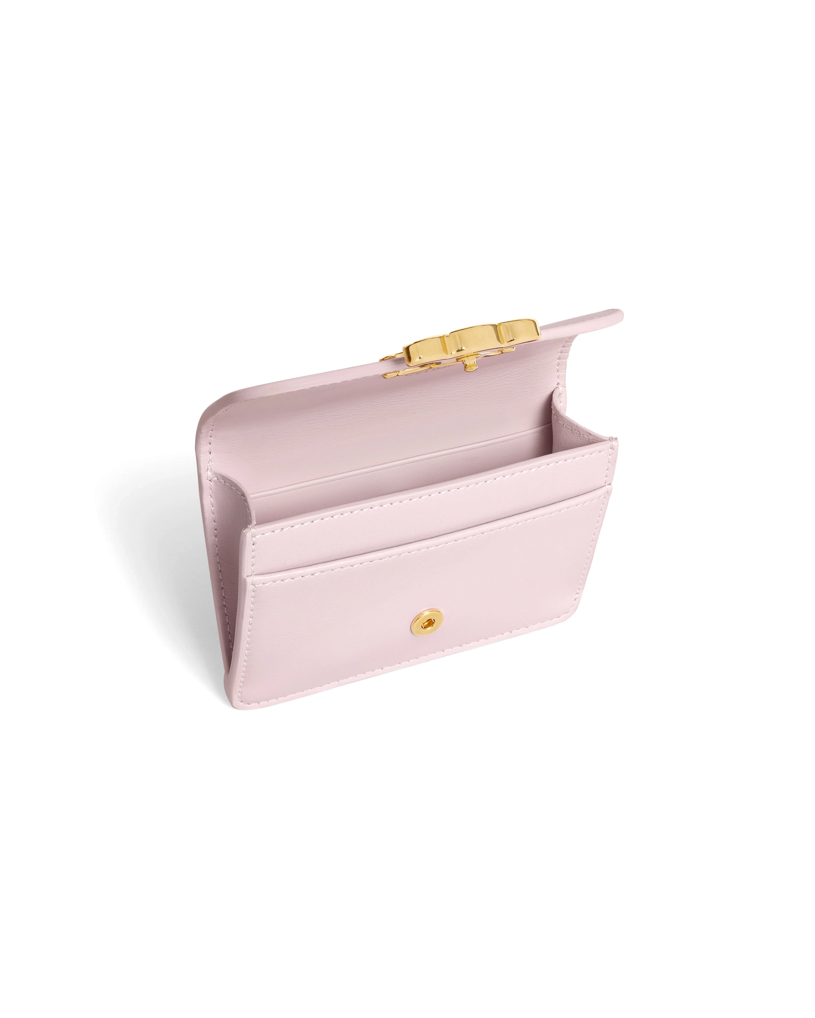 Кардхолдер Celine Card Holder With Flap Triomphe In Shiny Calfskin Rose 10I583DPV.24OS
