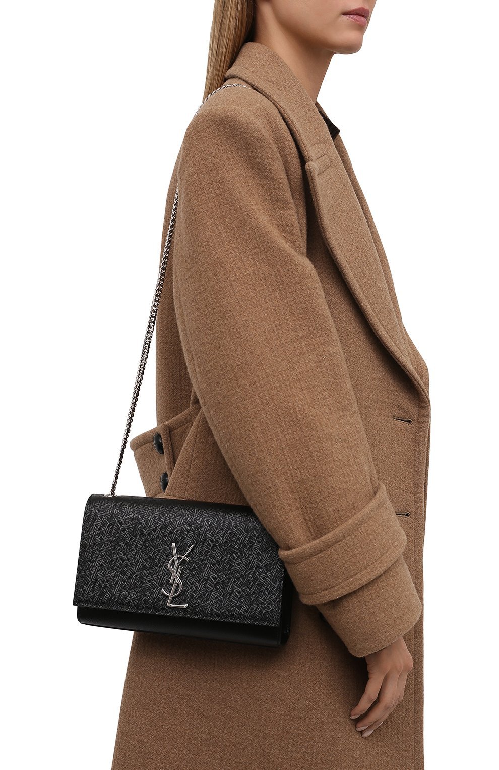 Сумка Saint Laurent Kate Medium Silver