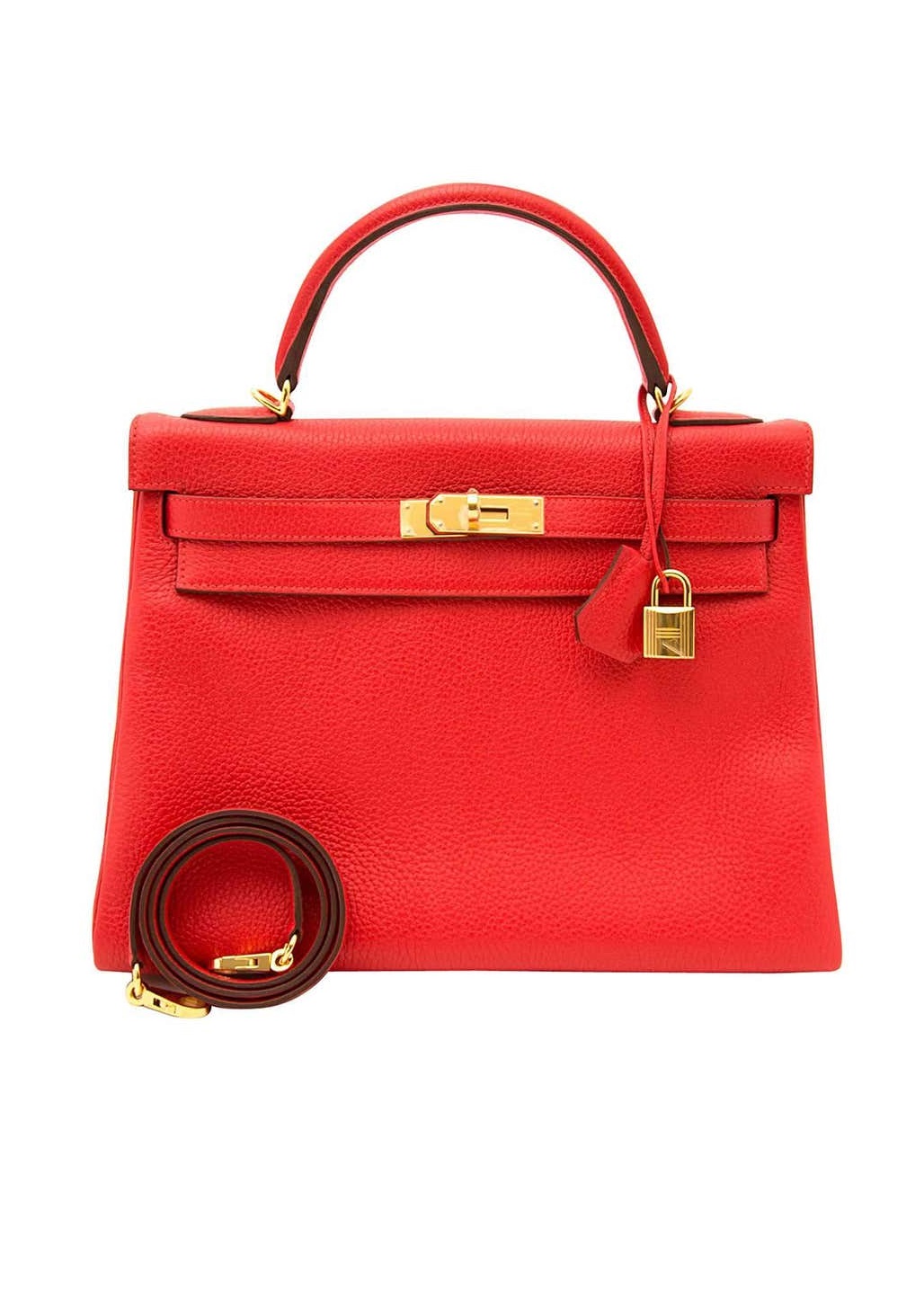 Сумка Hermes Kelly 32 Rouge Tomate Novillo PHW