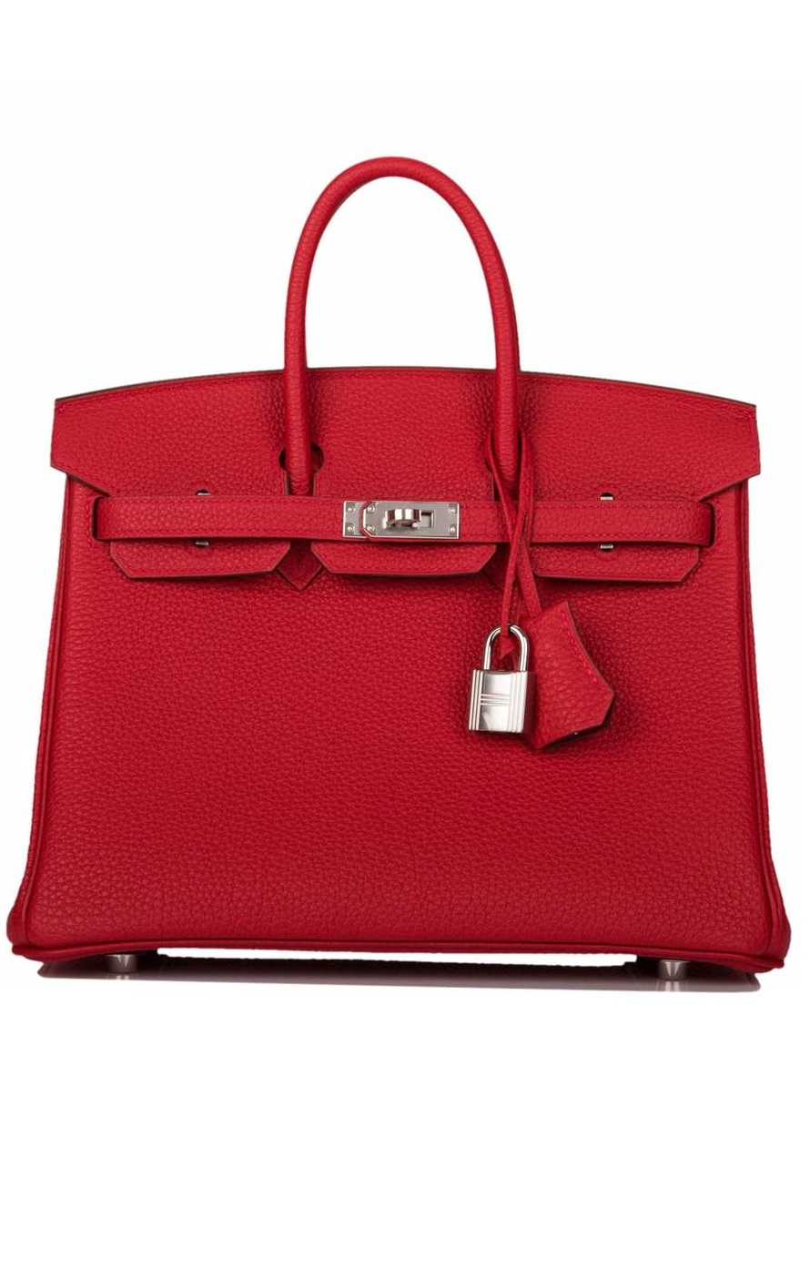 Сумка Hermes Birkin B25 Rouge Casaque PHW Togo