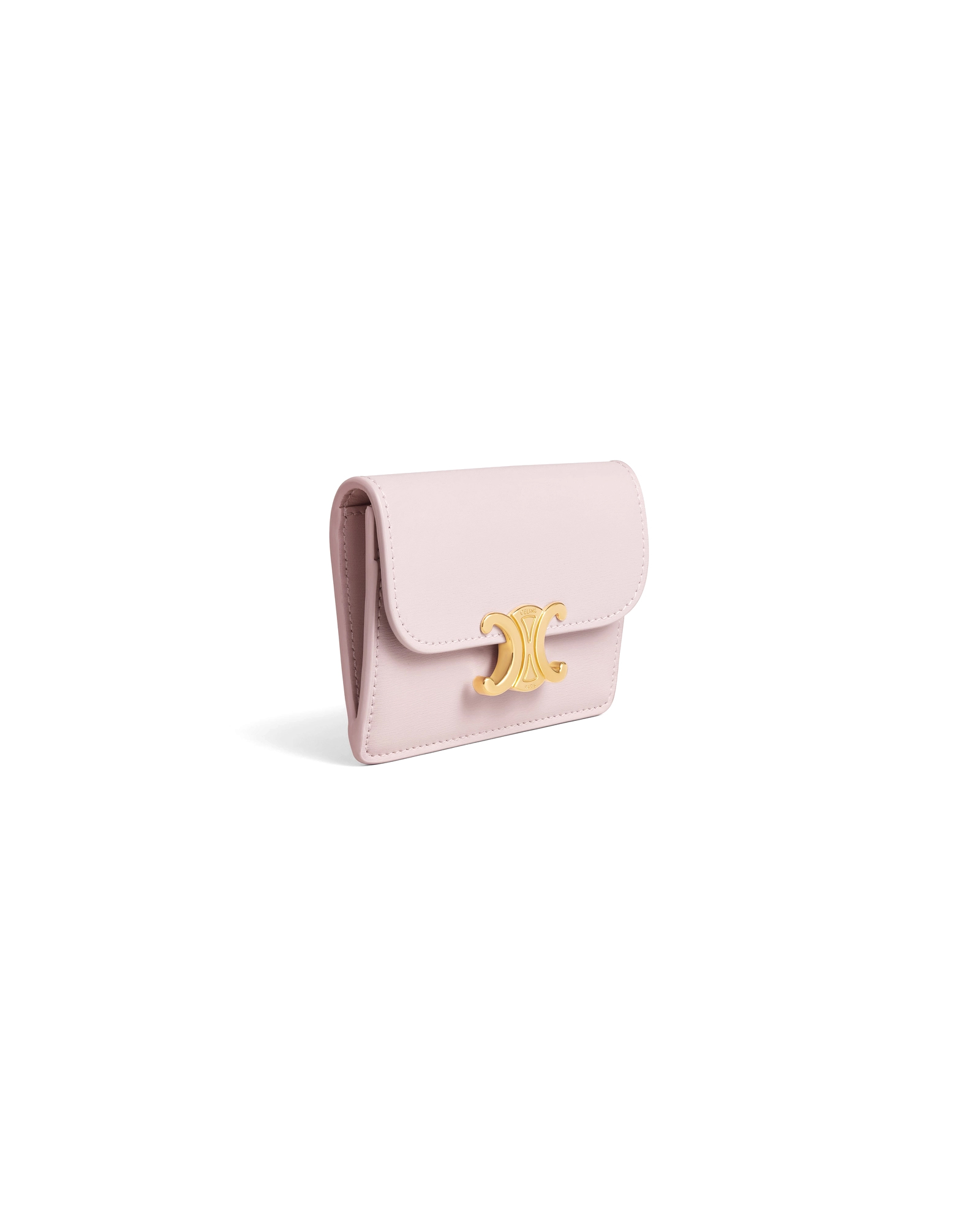 Кардхолдер Celine Card Holder With Flap Triomphe In Shiny Calfskin Rose 10I583DPV.24OS