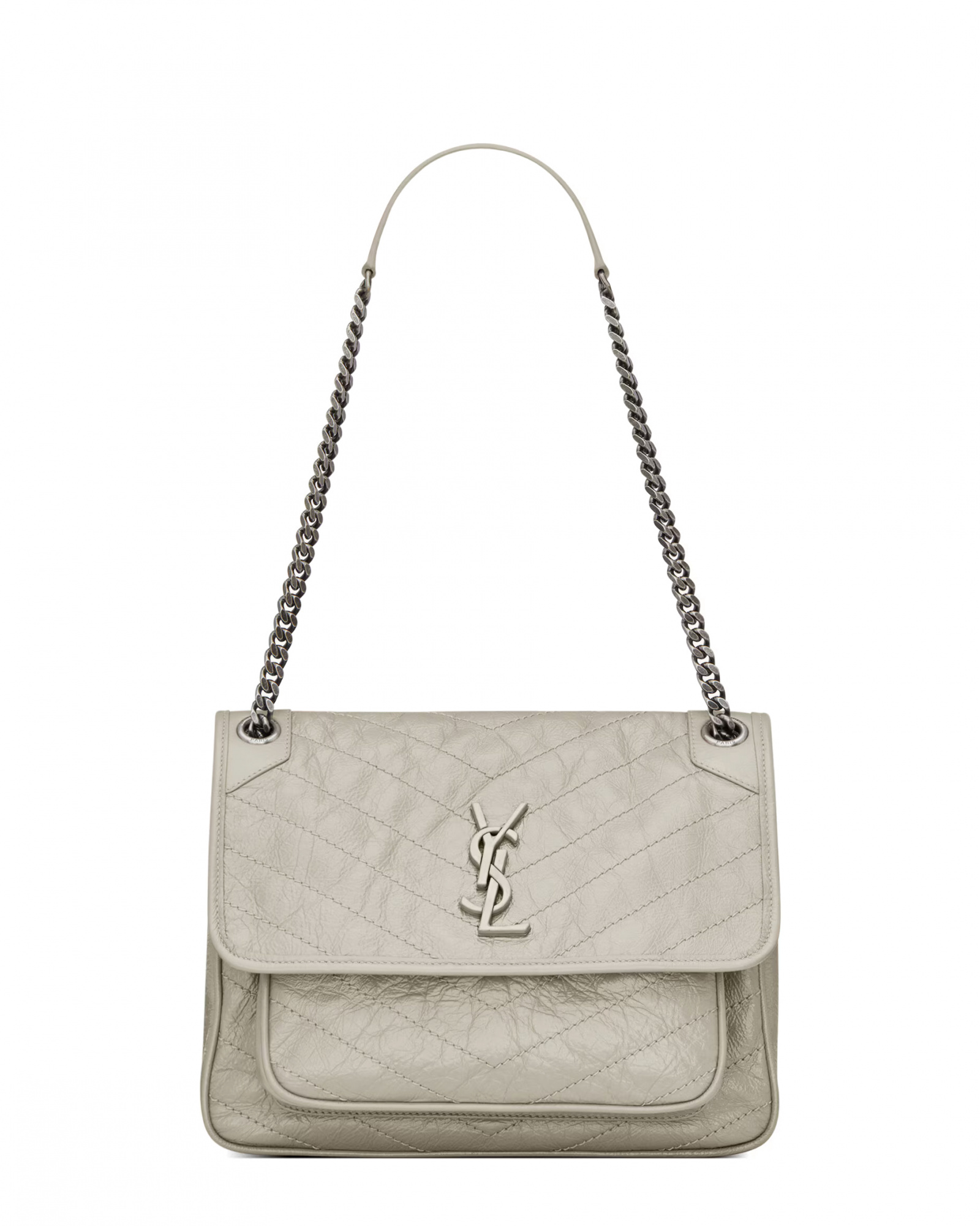 Сумка Saint Laurent Niki Medium In Vintage Leather Blanc Vintage