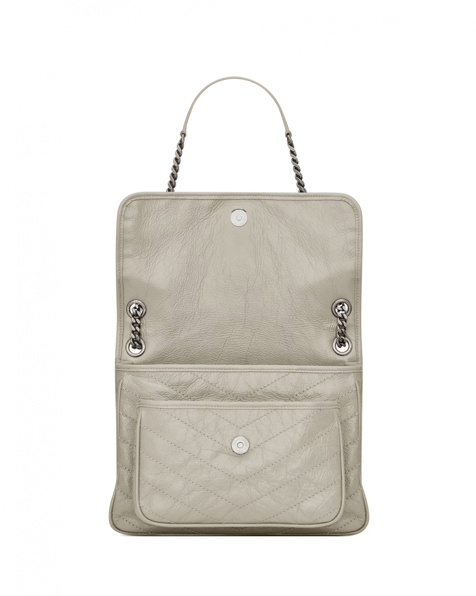 Сумка Saint Laurent Niki Medium In Vintage Leather Blanc Vintage