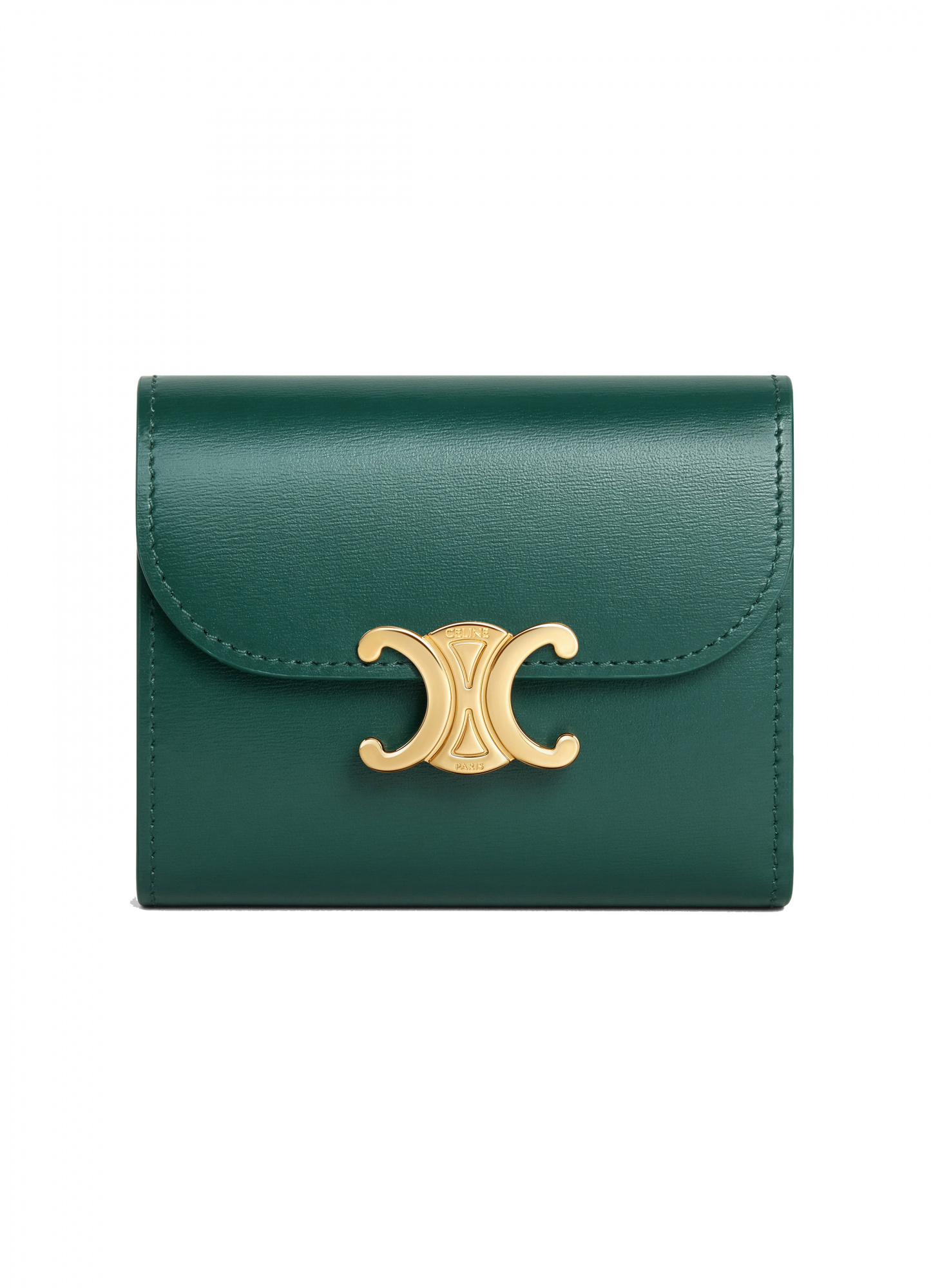 Кошелек Celine Triomphe Green Leather