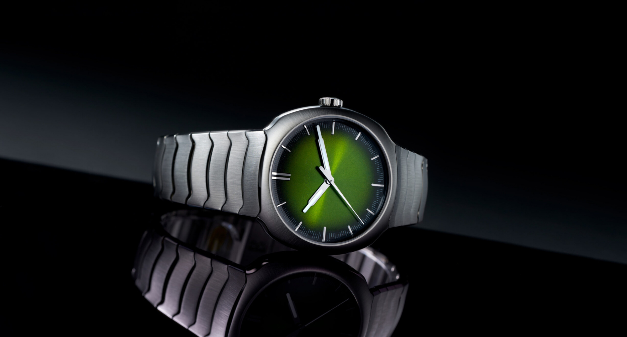H.Moser & Cie Streamliner Centre Seconds Matrix Green 40 mm 6201-1200
